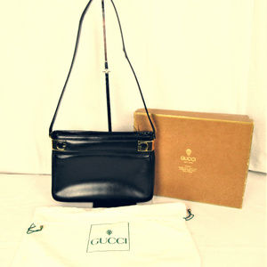 VINTAGE RARE GUCCI Leather Handbag - Original Box!